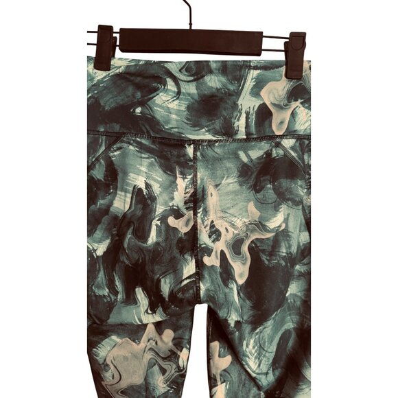 NWT Fabletics 7/8 Green, Black, Beige Powerhold Moisture-Wicking Leggings - Picture 2 of 12